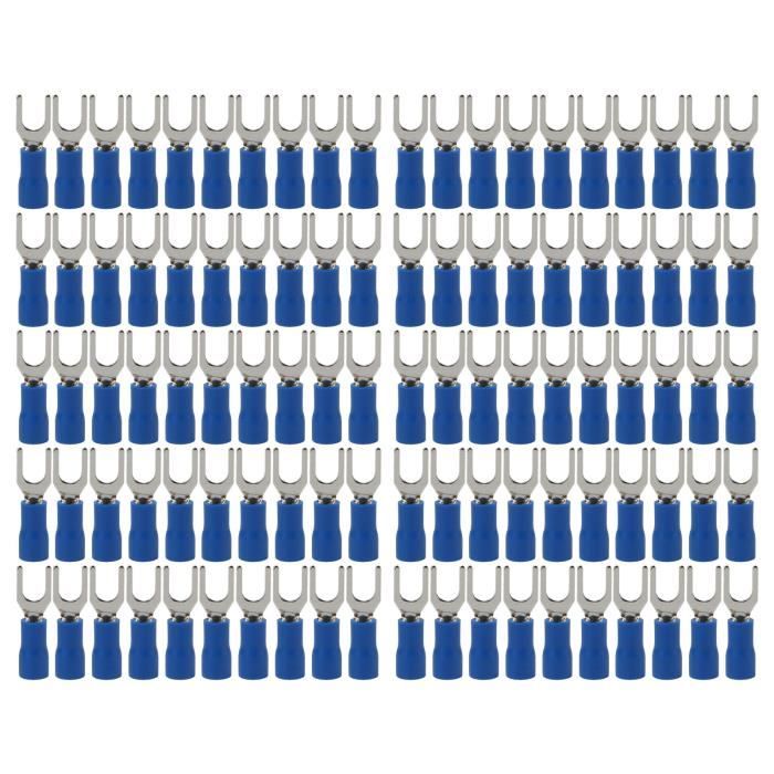 100PCS pré-isolé bague de borne en cuivre à sertir connecteurs pour fil électrique AWG12-10 RV5.5-6 | FR