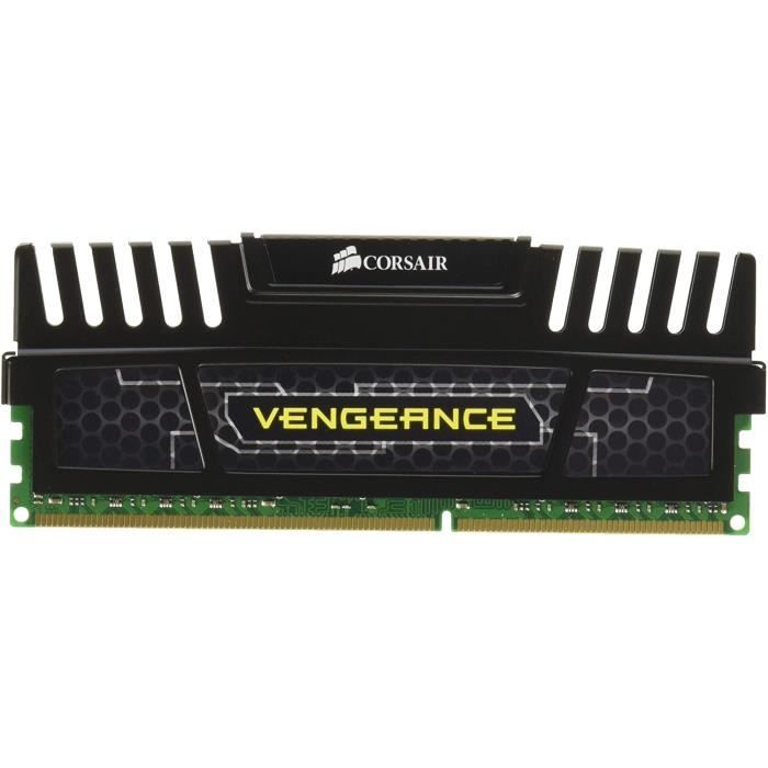 Vente Memoire PC CORSAIR Mémoire PC DDR3 - Vengeance 8 Go (1 x 8 Go) - 1600 MHz - CAS 10 (CMZ8GX3M1A1600C10) pas cher
