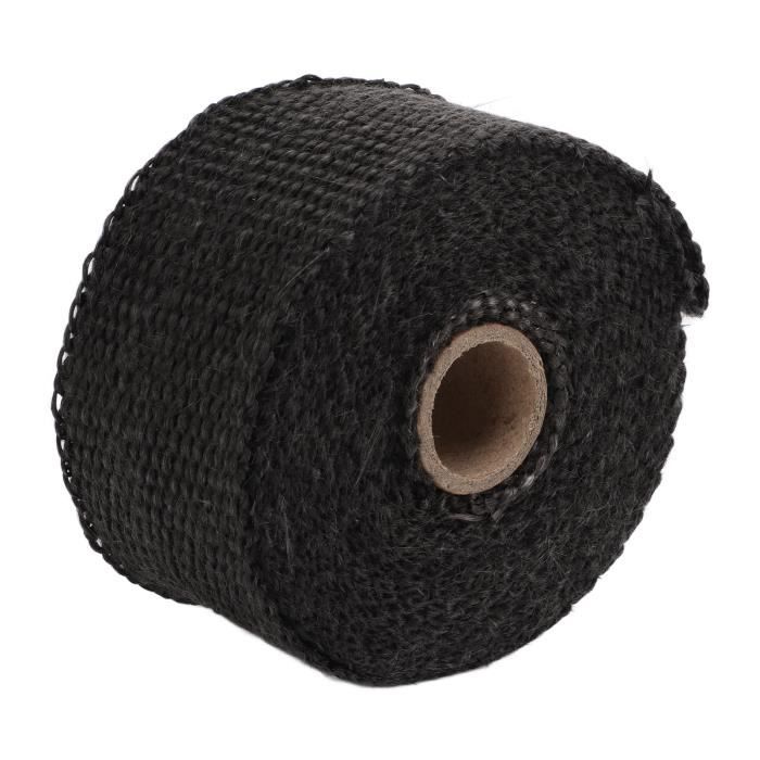 Bande Thermique échappement 15m X 5cm - Fibre De Verre Résistante à 600°C - Avec 5 Colliers - Pour Moto Et Voiture - 8