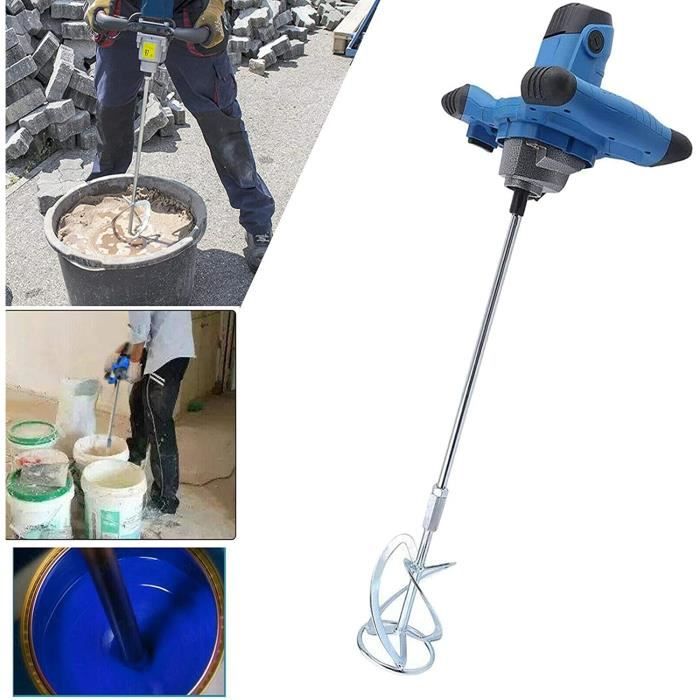 Mélangeur Malaxeur Électrique 2600W 6 Vitesses - Pour Ciment, Mortier, Plâtre - Dayplus
