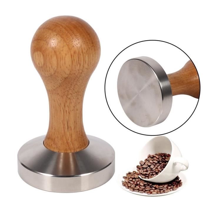 Tasseur (Tamper) Café Espresso 51mm - Acier Inoxydable Noir - Pour Machine à Café Professionnelle Ou Maison - 13