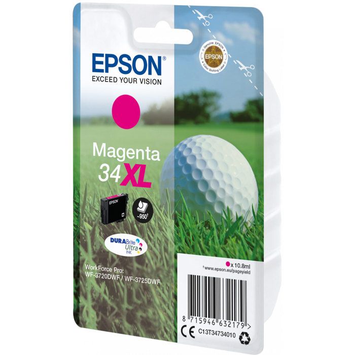 EPSON Cartouche dencre originale 34XL - 10.8 ml - XL - Magenta