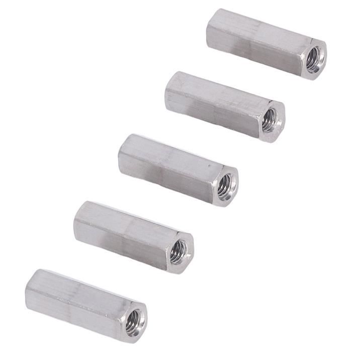 VBESTLIFE tige filetée 10 pièces écrou de connecteur rond M10x1.5 L20mm