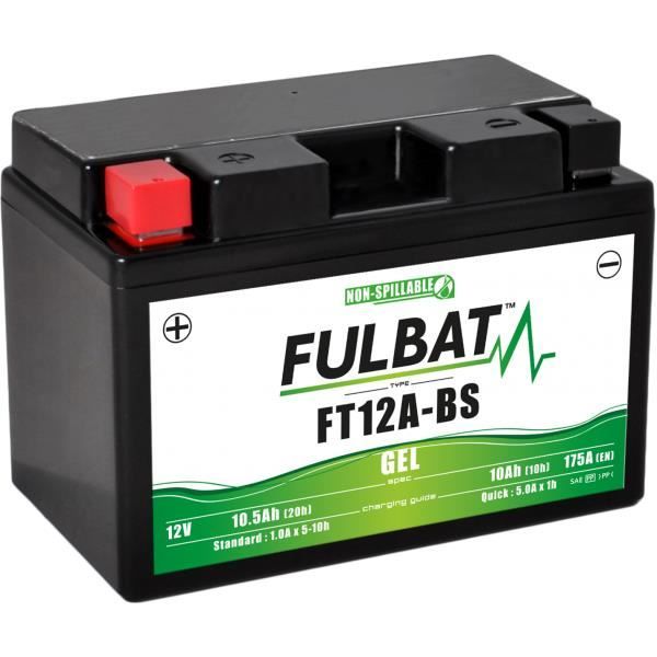 Batterie moto GEL FT12A-BS GEL /YT12A-BS FULBAT SLA Etanche 10,5AH