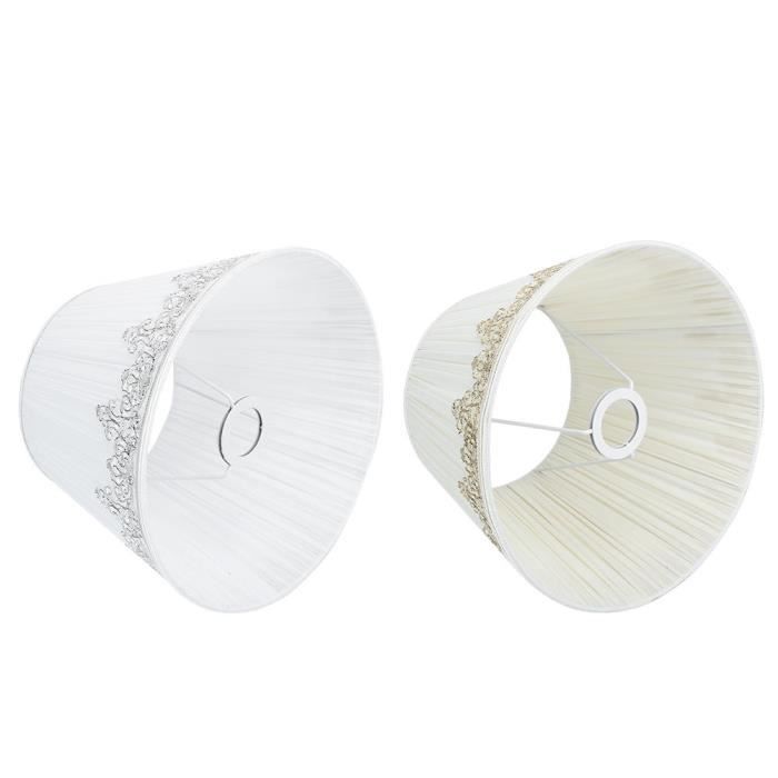Abat-jour Plastique Simple Blanc - Lot De 2 - Dimensions 28,2 X 28,2 X 12 Cm - Pour Plafonnier Ou Lampe De Chevet - Design Moderne épuré