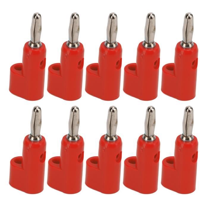 Lotto 4 Spine Banane Maschio 4 Mm – 2 Rosse E 2 Nere, Aperte Ma Mai Usate, Made In China