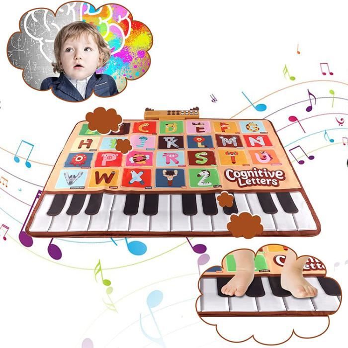 GuKKK Tapis De Piano Géant 1.7M,Tapis De Danse Musical Avec 24 Touches