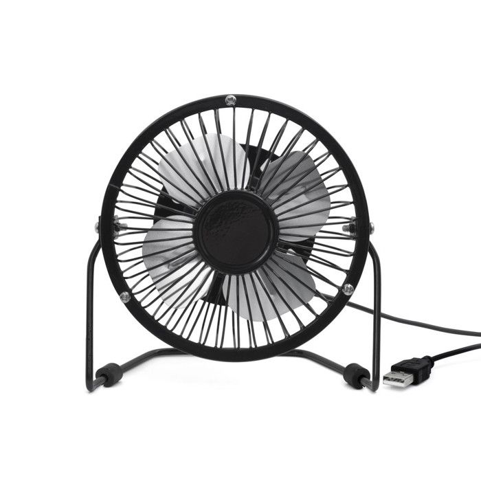 Ventilateur de Bureau - Kikkerland - US143-BK - USB - Rotation 360° - Compact et Léger - Kikkerland