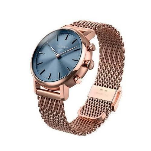 Montre Hybride Kronaby Carat bracelet Rose - cadran Bleu 38 mm