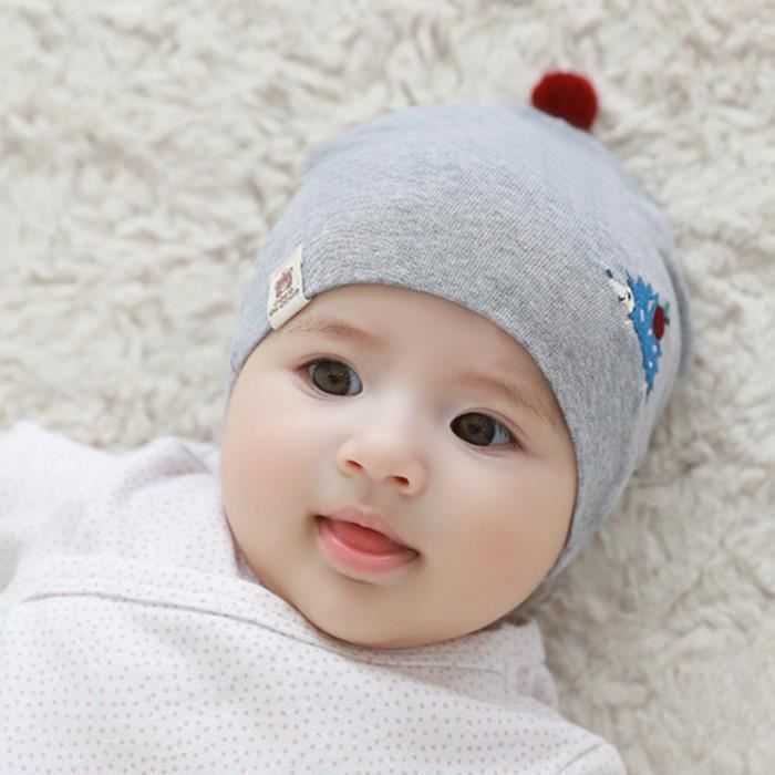 Eozy Bonnet Bebe Garcon Fille Chapeau De Sommeil Pour 0 3 Mois Gris Cdiscount Pret A Porter