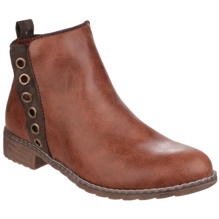 Divaz Demi - Bottines à enfiler - Femme Fauve - Cdiscount