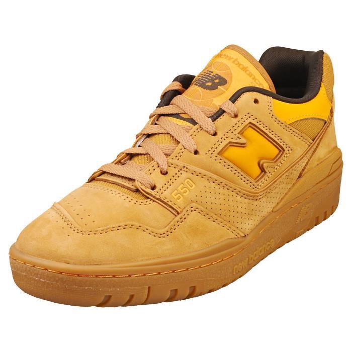 Baskets - New Balance - 550 - Homme - Jaune - Cuir et Textile - Lacets
