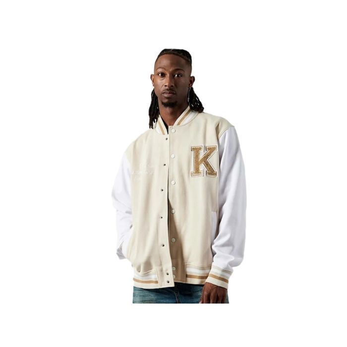 Blouson leger style universite homme KAPORAL BILLY Col teddy tricolore Interieur molletonne Gris Gris Cdiscount Pret a Porter