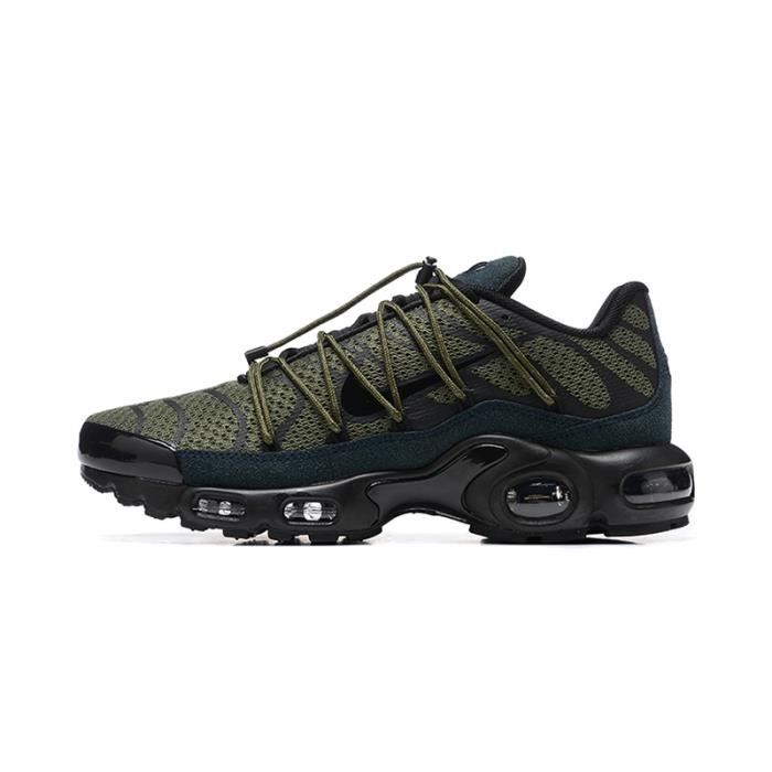Baskets de Running Homme NIKE AIR MAX Tn Blanc vert Synthetique Lacets Armee verte Cdiscount Chaussures