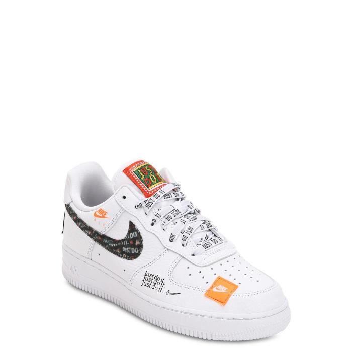 Nike-white-Baskets-air-Force-1-Just-Do-It femme et homme mixe ...