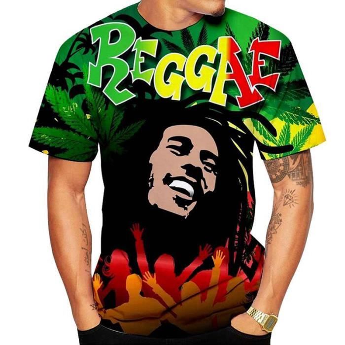 Tee shirt bob marley homme discount