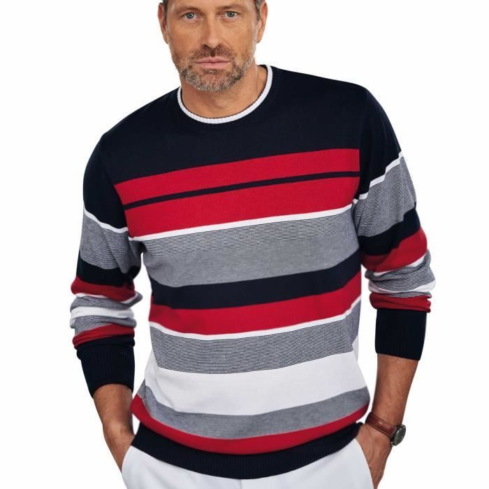 Pull a rayure store homme