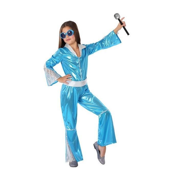 Deguisement Disco Bleu Abba Fille