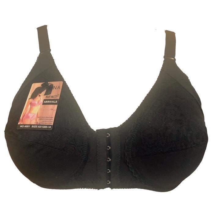 Soutien-gorge 100D Rose à Pois - Sans Armatures, Ouverture Devant, Neuf Avec étiquettes