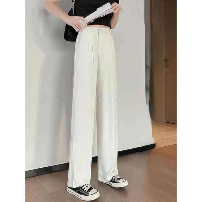 Pantalon Jogging Femme droit d t blanc pour femmes taille