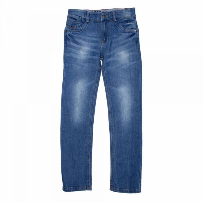 Jean Délavé Clair Maurices Taille 11/12 Long - Stretch, Coupe Droite/bootcut - Occasion En Très Bon état