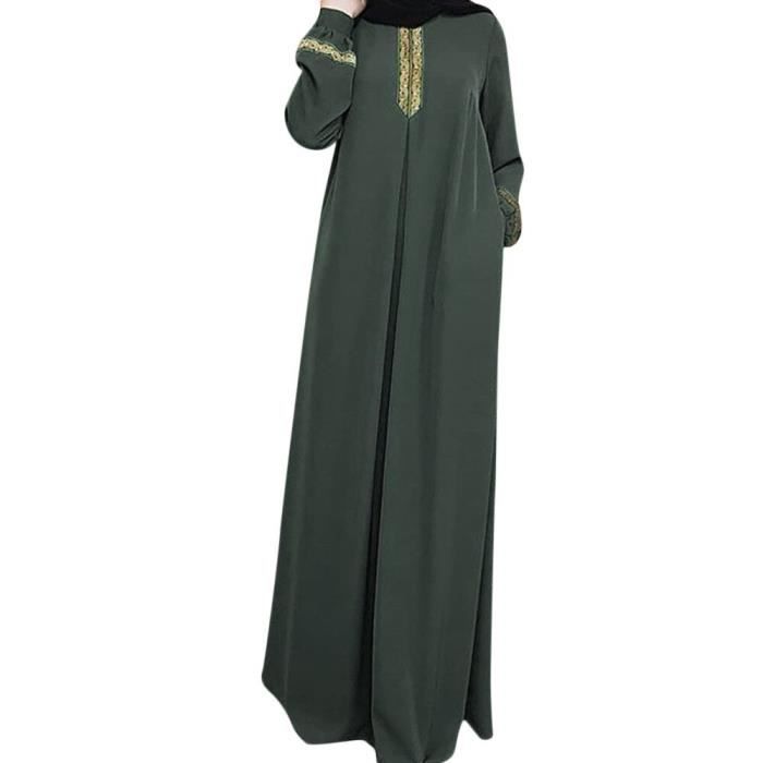 Robe De Prière Islamique Femme - Burkini, Jilbab, Caftan Marocain 2 Pièces (tunique + Pantalon) - Grande Taille, Manches Longues, Couleur Unie - 3