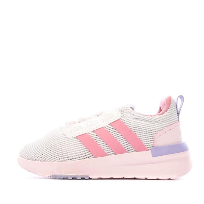 Baskets de running Adidas Racer pour filles Rose Blanc Enfant
