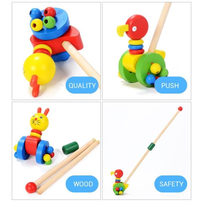 Jouets arc-en-ciel en bois 2 en 1,jouets à tirer d'escargot,jouets pour  bébé Montessori,jouets éducatifs pour enfants garçons filles - Cdiscount  Jeux - Jouets