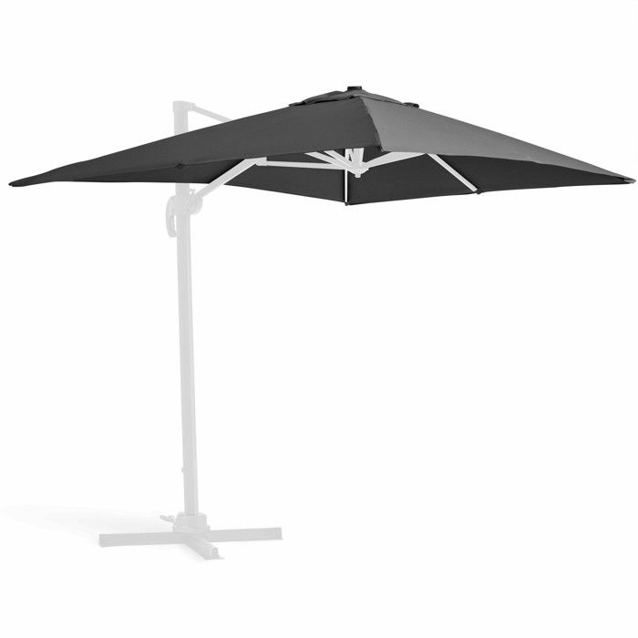 Toile De Rechange Rectangulaire Pour Parasol Déporté 2x3m - Tissu Polyester Imperméable Anti-UV - Pour Jardin, Terrasse, Plage - 2