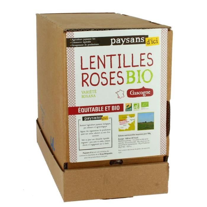 Rose Rhd Lentilles roses bio & équitable VRAC RHD 5 kg 500 g PAYSANS D'ICI ...