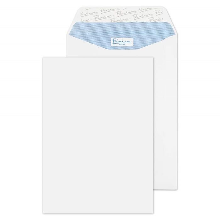 PREMIUM Office Format C5 229 x 162 mm-Enveloppes à soufflet avec Patte autocollante Blanc Ultra-Lot de 500 - 34115