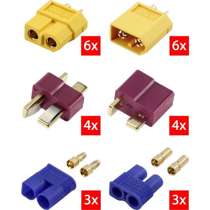 Adaptateur Rallonge Câble Batterie RC XT60 Vers XT30 - Fil Silicone 16AWG, 10cm, Mâle/femelle