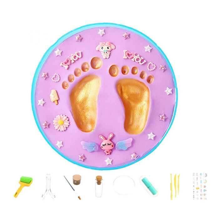 Kit D Empreinte De L Empreinte De La Main Nouveau Nee Kit Tarif Pour Bebe Douche Cadeaux Souvenirs Violet Clay Pratique Cdiscount Puericulture Eveil Bebe