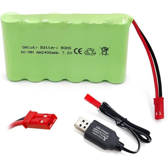 Lot De Batteries Pour Modélisme 7,2V Et 4,8V Avec Chargeur, à Vendre Pour Pièces (non Testé)