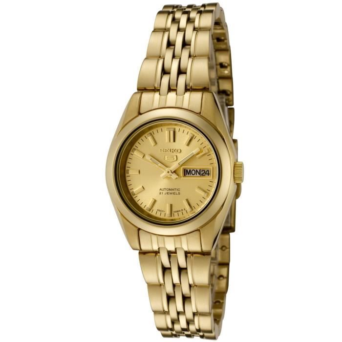 SEIKO seiko 5 cadran en or d'or-ton automatique des wa en acier inoxydable  Seiko DHYSM , - Achat/vente montre Noir - Cdiscount