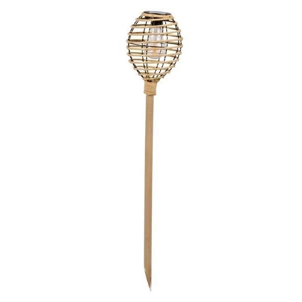 Smartwares Garden Lumina Torches Solaires En Faux Rotin Naturel Double Filament - vue 1