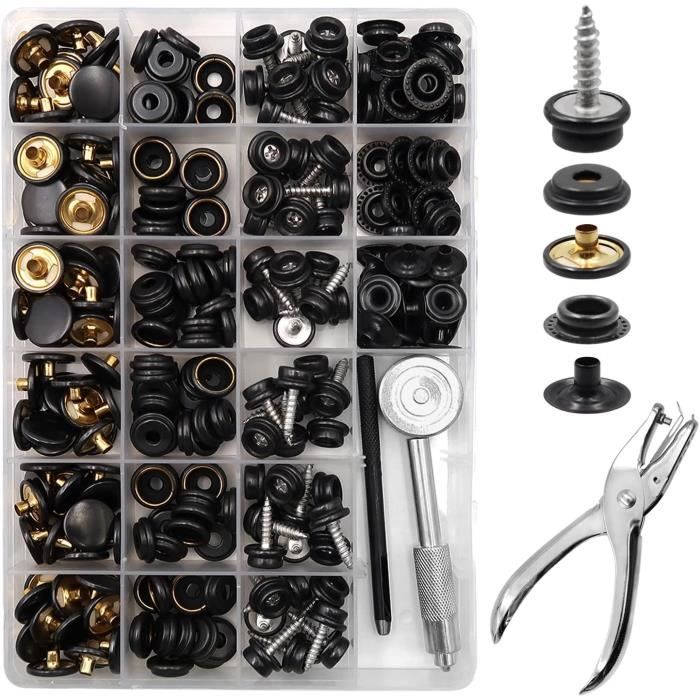 Kit 20 Boutons Pression Marine Acier Inoxydable - Fermeture à Visser Pour Bateau, Toile Yacht, Tente Et Bâche