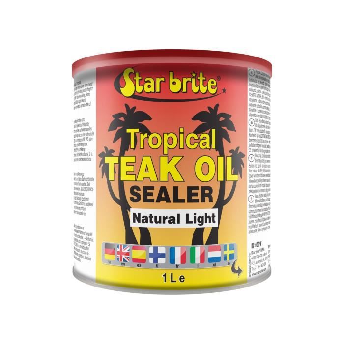 Enduit Pour Teck STAR BRITE 096832 – Protection UV, Imperméabilisant – Durée 4 à 6 Fois Plus Longue Que Les Huiles Traditionnelles