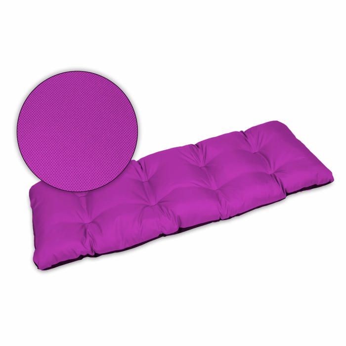 Coussin pour Banc de Jardin - SuperKissen24. - Intérieur/Extérieur - Imperméable - 140x50 cm - Fuchsia