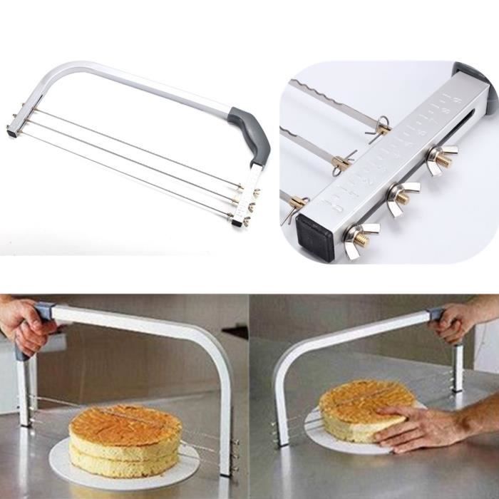 Tempsa Coupe Diviseur Gateau A Fil Reglable 3 Lame Scie Trancheuse