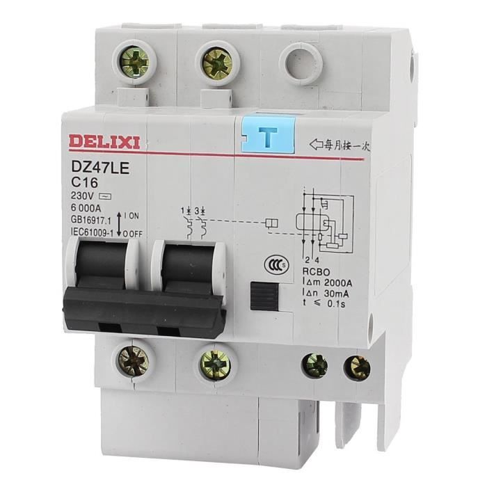 Contacteur AC Heschen 2 Pôles 16A - 24V DC, Montage Rail DIN 35mm