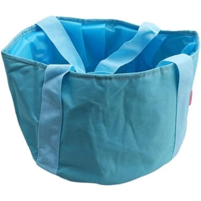 Seau Pliable 20L Avec Couvercle - Camping, Pêche, Plage - Portable Et étanche