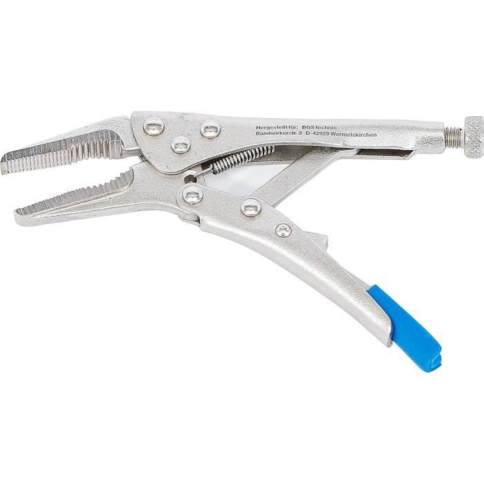 Pince Étau à Becs Longs Fins 225 Mm – Acier Outils Forgé, Réglage Rapide, Déblocage Une Main – Parfaite Pour Travaux De Précision
