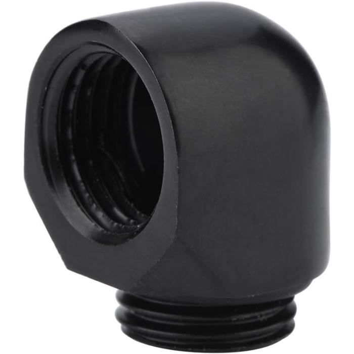Connecteur Coudé G1/2 Laiton 90° Pour Pommeau De Douche - Finition Noire | Compatible Plupart Des Douches