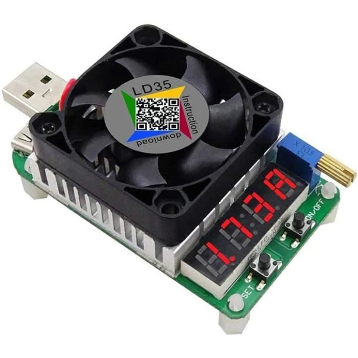 Module De Charge électronique 30W 5A - Testeur De Batterie Réglable - Précision Et Protection