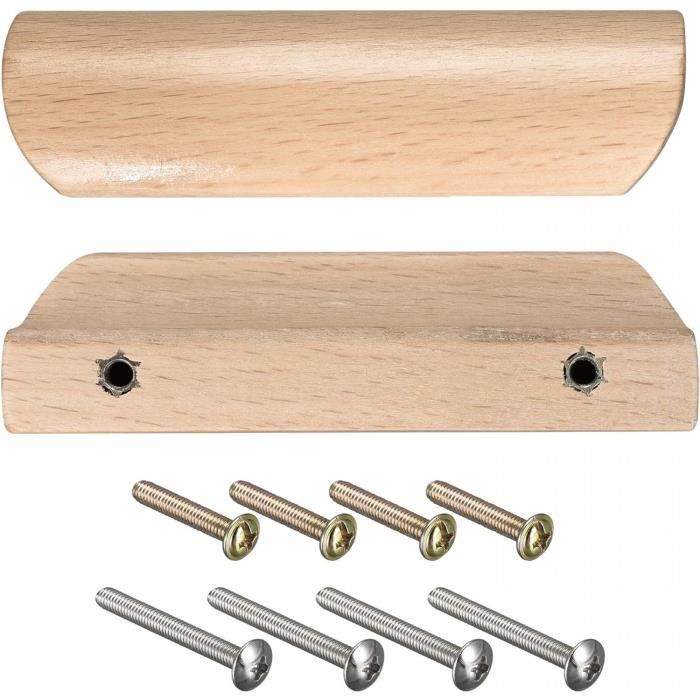 Sourcing Map Bois Tirer Poignées, 4pcs 64mm / 2.52" Trou Distance
