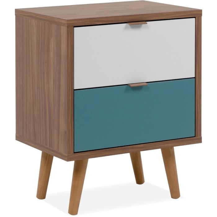 Armoire avec penderies et étagères Métal & Bois massif 2 portes