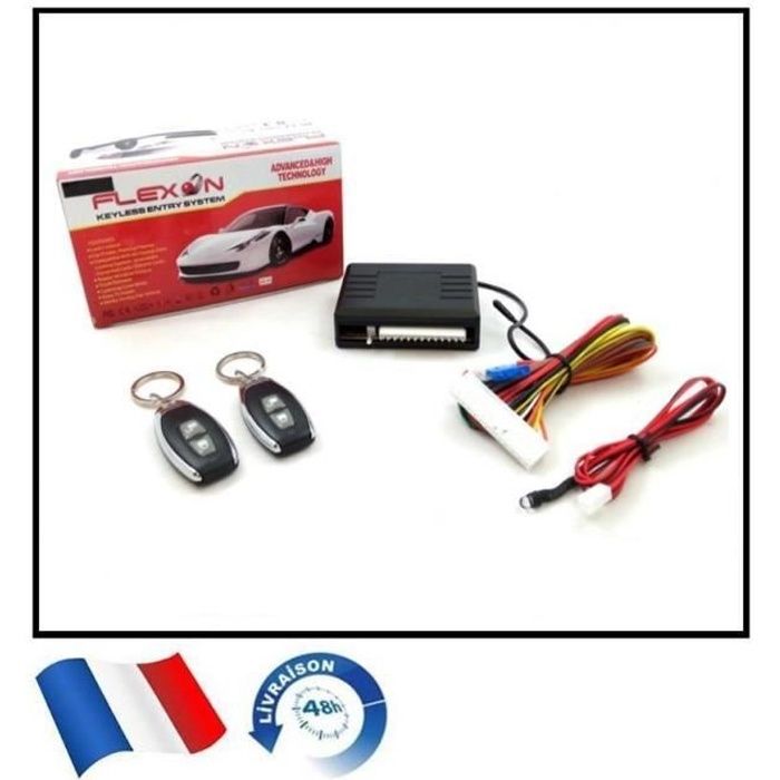 Kit de Fermeture Centralisée pour la Protection des Automobiles Voitures Universel 2 Télécommandes