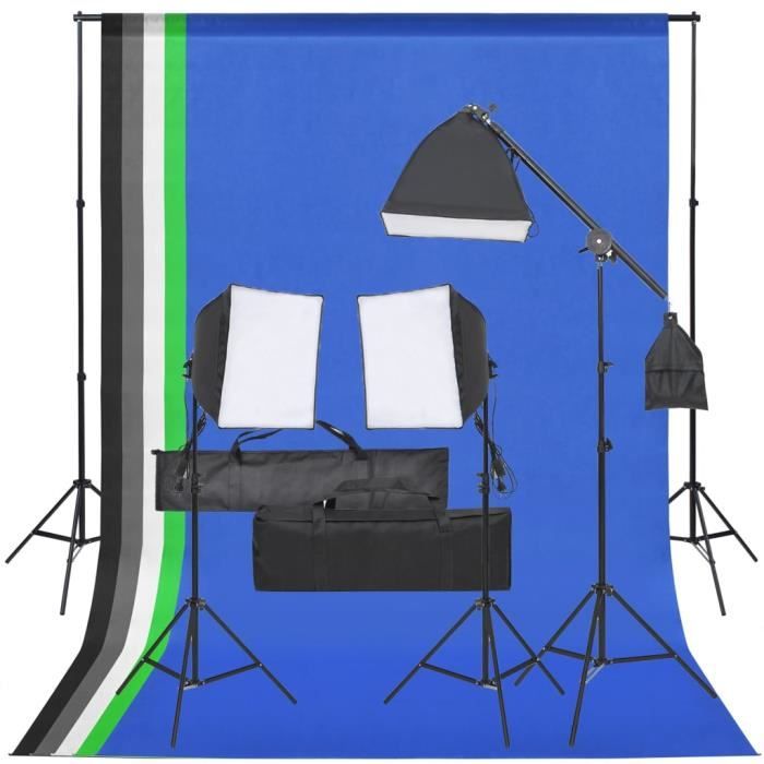 Kit de studio photo avec éclairage et toile de fond - Cdiscount ...