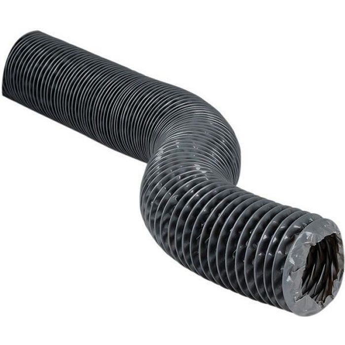 Gaine alu flexible cheminée Diam 130 mm Longeur 1 m extensible jusqu/'à 2,7 m